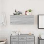 Armario de pared baño madera ingeniería gris sonoma 100x25x40cm by , bathroom vanities - Ref: Foro24-860108, Price: 68,20 €, ...