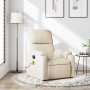 Sillón reclinable de masaje tela de microfibra beige by , Armchairs - Ref: Foro24-373461, Price: 274,42 €, Discount: %