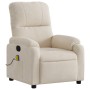 Sillón reclinable de masaje tela de microfibra beige by , Armchairs - Ref: Foro24-373461, Price: 274,42 €, Discount: %