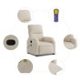 Sillón reclinable de masaje tela de microfibra beige by , Armchairs - Ref: Foro24-373461, Price: 274,42 €, Discount: %