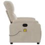 Sillón reclinable de masaje tela de microfibra beige by , Armchairs - Ref: Foro24-373461, Price: 274,42 €, Discount: %