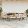 Juego comedor jardín 9 pzas cojines ratán sintético marrón de , Conjuntos de jardín - Ref: Foro24-3334561, Precio: 647,33 €