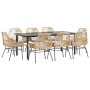 Juego comedor jardín 9 pzas cojines ratán sintético marrón de , Conjuntos de jardín - Ref: Foro24-3334575, Precio: 700,81 €, ...