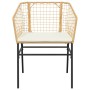 Juego comedor jardín 9 pzas cojines ratán sintético marrón by , Garden sets - Ref: Foro24-3334610, Price: 523,37 €, Discount: %
