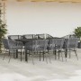 Juego comedor jardín 9 pzas cojines ratán sintético vidrio gris de , Conjuntos de jardín - Ref: Foro24-3334631, Precio: 817,6...
