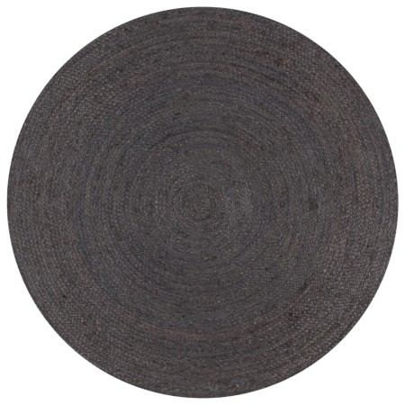 Alfombra de yute tejida a mano redonda gris 150 cm de , Alfombras - Ref: Foro24-133667, Precio: 71,22 €, Descuento: %