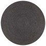 Alfombra de yute tejida a mano redonda gris 150 cm de , Alfombras - Ref: Foro24-133667, Precio: 71,22 €, Descuento: %