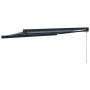 Toldo retráctil aluminio y tela azul y blanco 3,5x2,5 m by , Awnings - Ref: Foro24-3154547, Price: 530,40 €, Discount: %