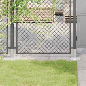 Bases para postes cuadradas 12 uds. Plata 51x51 mm by , fence posts - Ref: Foro24-42000003, Price: 62,45 €, Discount: %