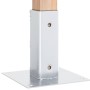 Bases para postes cuadradas 12 uds. Plata 51x51 mm de , Postes de cerca - Ref: Foro24-42000003, Precio: 62,35 €, Descuento: %