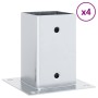 Bases para postes cuadradas 4 uds. Plata 81x81 mm de , Postes de cerca - Ref: Foro24-42000008, Precio: 21,39 €, Descuento: %