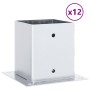 Bases para postes cuadradas 12 uds. Plata 121x121 mm de , Postes de cerca - Ref: Foro24-42000015, Precio: 90,24 €, Descuento: %