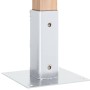 Bases para postes cuadradas 12 uds. Plata 46x46 mm de , Postes de cerca - Ref: Foro24-42000001, Precio: 59,22 €, Descuento: %