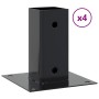 Bases para postes cuadradas 4 uds. Antracita 61x61 mm de , Postes de cerca - Ref: Foro24-42000022, Precio: 28,14 €, Descuento: %