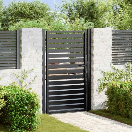 Puerta de jardín con cerradura de aluminio negra 100x150 cm by , garden gates - Ref: Foro24-42004148, Price: 294,94 €, Discou...