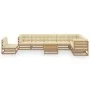 Gartenmöbel-Set 9-tlg. Kissen aus honigbraunem Kiefernholz von vidaXL, Gartensets - Ref: Foro24-3076832, Preis: 892,36 €, Rab...