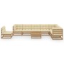 Gartenmöbel-Set 9-tlg. Kissen aus honigbraunem Kiefernholz von vidaXL, Gartensets - Ref: Foro24-3076832, Preis: 904,61 €, Rab...