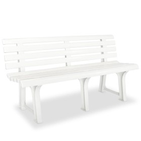 Banco de jardín plástico blanco 145,5 cm von , Gartenbänke - Ref: Foro24-43583, Preis: 87,34 €, Rabatt: %