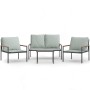 Juego muebles de jardín 4 pzas y cojines acero gris antracita von , Gartensets - Ref: Foro24-3188016, Preis: 386,76 €, Rabatt: %