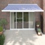 Toldo retráctil aluminio y tela azul y blanco 3,5x2,5 m by , Awnings - Ref: Foro24-3154522, Price: 455,63 €, Discount: %