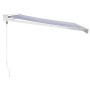 Toldo retráctil aluminio y tela azul y blanco 3,5x2,5 m by , Awnings - Ref: Foro24-3154522, Price: 455,63 €, Discount: %