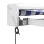 Toldo retráctil aluminio y tela azul y blanco 3,5x2,5 m by , Awnings - Ref: Foro24-3154522, Price: 455,63 €, Discount: %