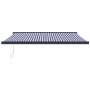 Toldo retráctil aluminio y tela azul y blanco 4x3 m by , Awnings - Ref: Foro24-3154548, Price: 509,35 €, Discount: %