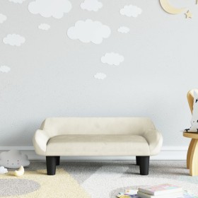 Sofá para niños de terciopelo crema 70x40x24 cm von , Baby- und Kleinkindmöbel - Ref: Foro24-3196355, Preis: 72,01 €, Rabatt:...