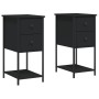 Mesitas de noche 2 uds madera de ingeniería negro 32x42x70 cm by , Nightstands - Ref: Foro24-826094, Price: 160,20 €, Discoun...