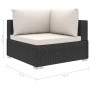 Set muebles de jardín 10 piezas y cojines ratán sintético negro von , Gartensets - Ref: Foro24-46815, Preis: 925,92 €, Rabatt: %