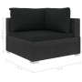 Set muebles de jardín 12 pzas y cojines ratán sintético negro von , Gartensets - Ref: Foro24-46764, Preis: 1,00 €, Rabatt: -5%%