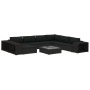Set muebles de jardín 10 piezas y cojines ratán sintético negro by , Garden sets - Ref: Foro24-46817, Price: 994,58 €, Discou...