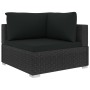 Set muebles de jardín 10 piezas y cojines ratán sintético negro by , Garden sets - Ref: Foro24-46817, Price: 994,58 €, Discou...