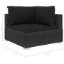 Set muebles de jardín 10 piezas y cojines ratán sintético negro by , Garden sets - Ref: Foro24-46817, Price: 994,58 €, Discou...