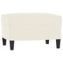 Sofá de 3 plazas con taburete de terciopelo crema 180 cm by , Sofas - Ref: Foro24-3201115, Price: 352,32 €, Discount: %