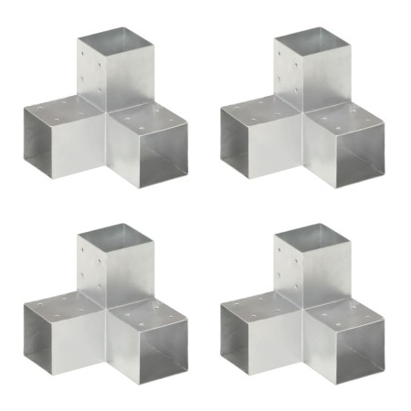 Conectores de postes en Y 4 uds metal galvanizado 91x91 mm de , Postes de cerca - Ref: Foro24-145474, Precio: 37,29 €, Descue...
