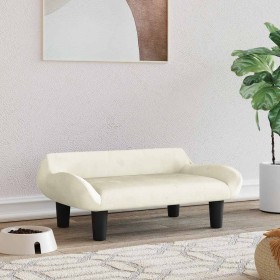 Cama para perros de terciopelo crema 70x40x24 cm von , Betten für Hunde - Ref: Foro24-171957, Preis: 72,01 €, Rabatt: -5%%