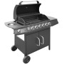 Barbacoa grill de gas 6+1 quemadores negra de , Barbacoas - Ref: Foro24-273792, Precio: 435,15 €, Descuento: %