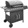 Barbacoa grill de gas 6+1 quemadores negra de , Barbacoas - Ref: Foro24-273792, Precio: 435,15 €, Descuento: %