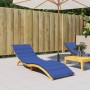 Cojín de tumbona de tela Oxford azul 200x50x3 cm by , Cushions for chairs and sofas - Ref: Foro24-314198, Price: 33,57 €, Dis...