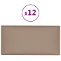 Paneles de pared 12 uds cuero PE capuchino 60x30 cm 2,16 m² de , Recubrimiento de paredes - Ref: Foro24-343859, Precio: 58,70 €
