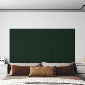 Paneles de pared 12 uds terciopelo verde oscuro 60x30 cm 2,16m² von , Wandverkleidung - Ref: Foro24-343865, Preis: 69,28 €, R...