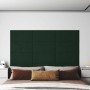 Paneles de pared 12 uds terciopelo verde oscuro 60x30 cm 2,16m² de , Recubrimiento de paredes - Ref: Foro24-343865, Precio: 5...