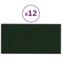 Paneles de pared 12 uds terciopelo verde oscuro 60x30 cm 2,16m² de , Recubrimiento de paredes - Ref: Foro24-343865, Precio: 5...