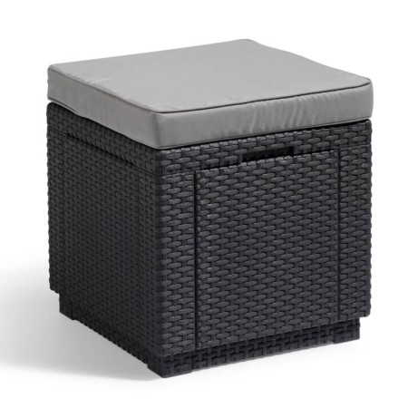 Keter Puf cubo de almacenamiento con cojín grafito von , Aufbewahrungsboxen für den Außenbereich - Ref: Foro24-408951, Preis:...