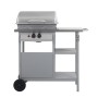 Barbacoa portátil de gas con mesita de 3 estantes plateado by , Barbecues - Ref: Foro24-3051184, Price: 169,99 €, Discount: %