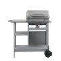 Barbacoa portátil de gas con mesita de 3 estantes plateado by , Barbecues - Ref: Foro24-3051184, Price: 169,99 €, Discount: %