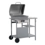 Barbacoa portátil de gas con mesita de 3 estantes plateado by , Barbecues - Ref: Foro24-3051184, Price: 169,99 €, Discount: %