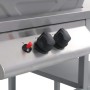 Barbacoa portátil de gas con mesita de 3 estantes plateado by , Barbecues - Ref: Foro24-3051184, Price: 169,99 €, Discount: %