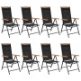 Juego de comedor de jardín 9 piezas aluminio negro by , Garden sets - Ref: Foro24-3070627, Price: 820,84 €, Discount: %